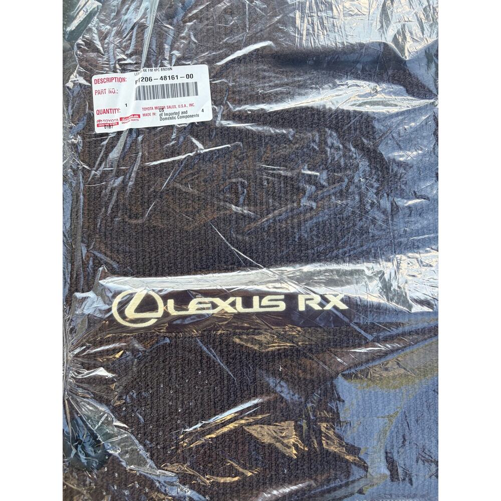 2016 to 2022 Lexus RX Carpet Floor Mats Brown PT206-48161-00 Set of 4-NIB - Picture 3 of 3